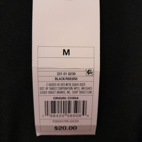 New with Tags Black Wild Fable Long Sleeve Square Neck Bubble Top - Picture 4 of 7